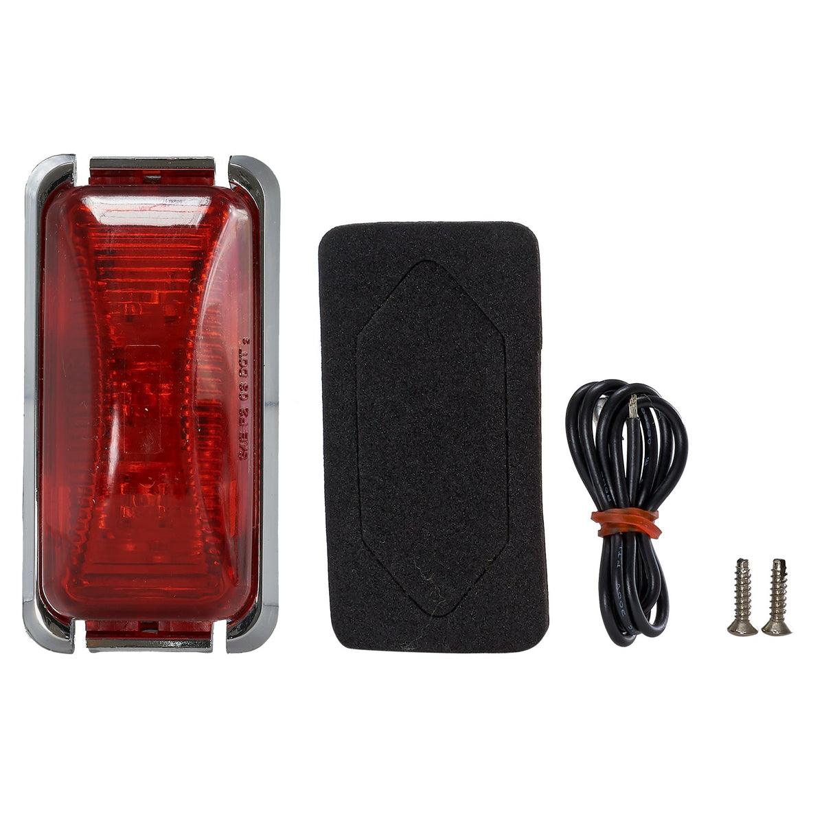 LED Clearance Light Red Chrome Bezel