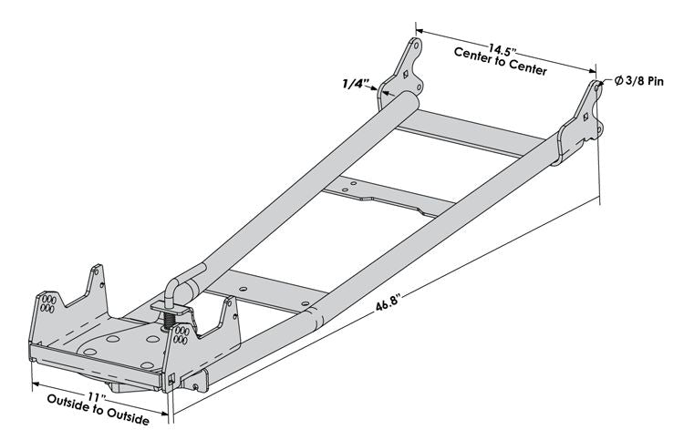 KFI Products Snowplow Mid-Mount Push Tube Atv - 105000