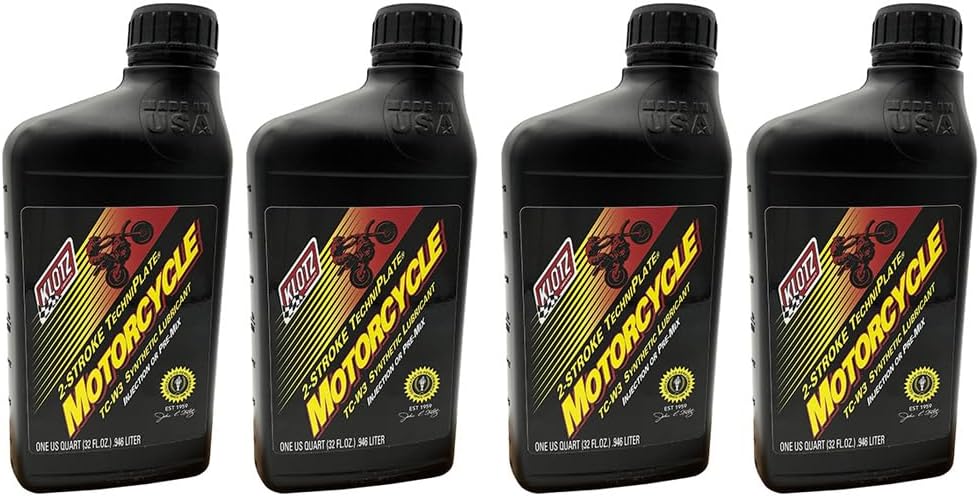 INSTOCK 4 Pack Klotz Oil TC-W 3® 2-Stroke Engine Oil - 1 U.S. quart - KL-302