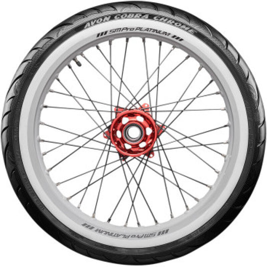 Avon Cobra Chrome AV91 White Sidewall Front Tire - MT90B16 74H 1DK