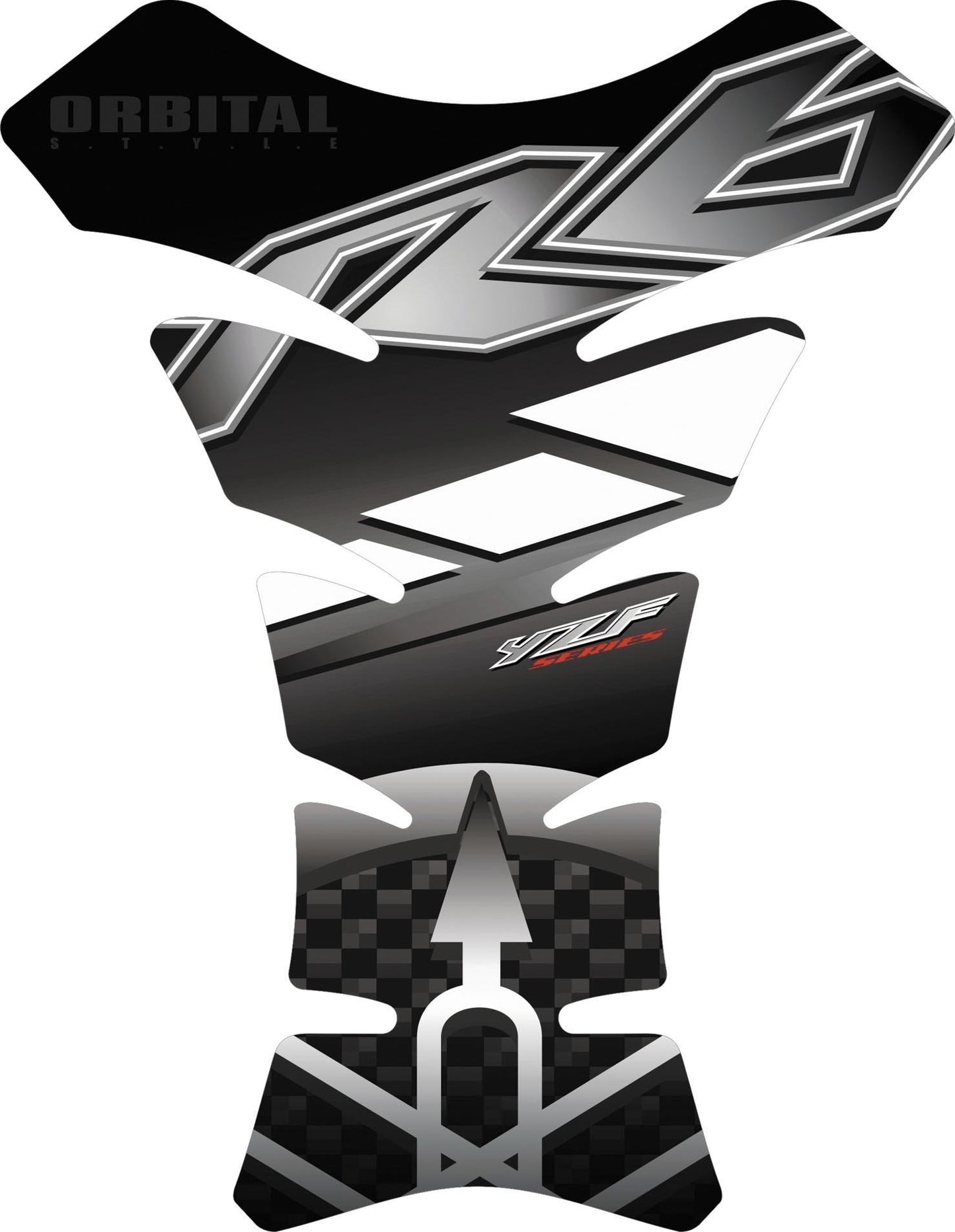 Orbital Tank Pad - Racing - R6 - Silver/Carbon Fiber 1284