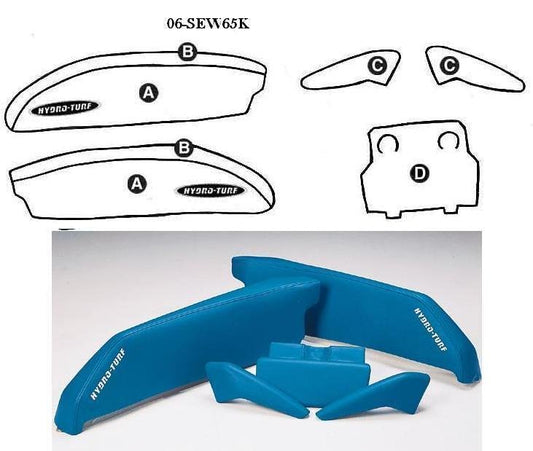 hydro-turf Upholstery Cover Kawasaki 650SX Sides/Dash Kit BLACK - SEW65K