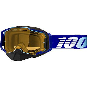 100% Armega Snow Goggles Royal Yellow Lens 50007-00004