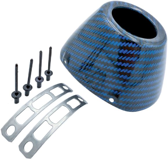 FMF Offroad Factory 4.1 NEW STYLE BLUE CARBON End Cap - 040694