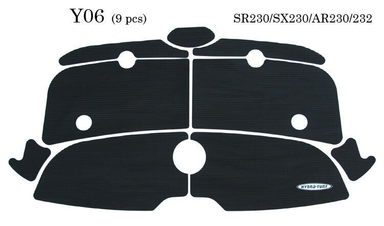 Hydro-Turf Rear Boarding Mats Yamaha Sr230 Sx230 Ar230 Ar232 Y06R Black Goove 3M
