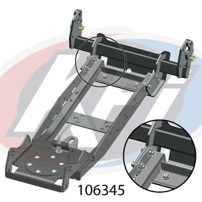 KFI UTV PRO 2.0 push TUBE Track bracket POLARIS Ranger ADAPTER - 106345