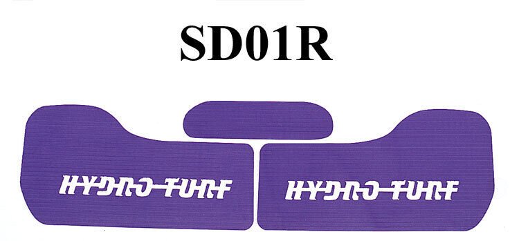 Hydro-Turf Rear Boarding Mats Sea-Doo 94-95 Speedster SD01R Black Goove 3M
