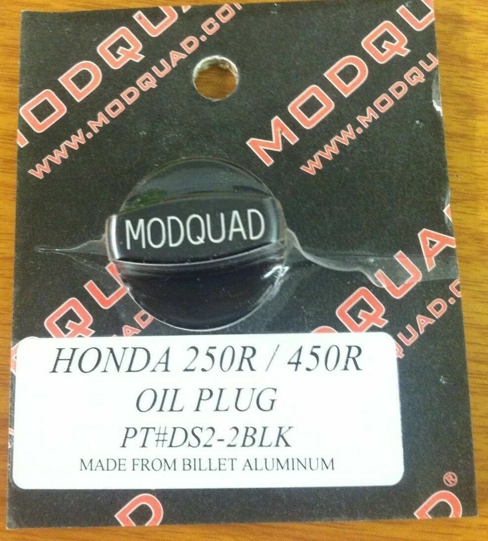 Modquad Oil Plug/Cap Aluminum Black Honda TRX250R TRX450R - DS2-2BLK