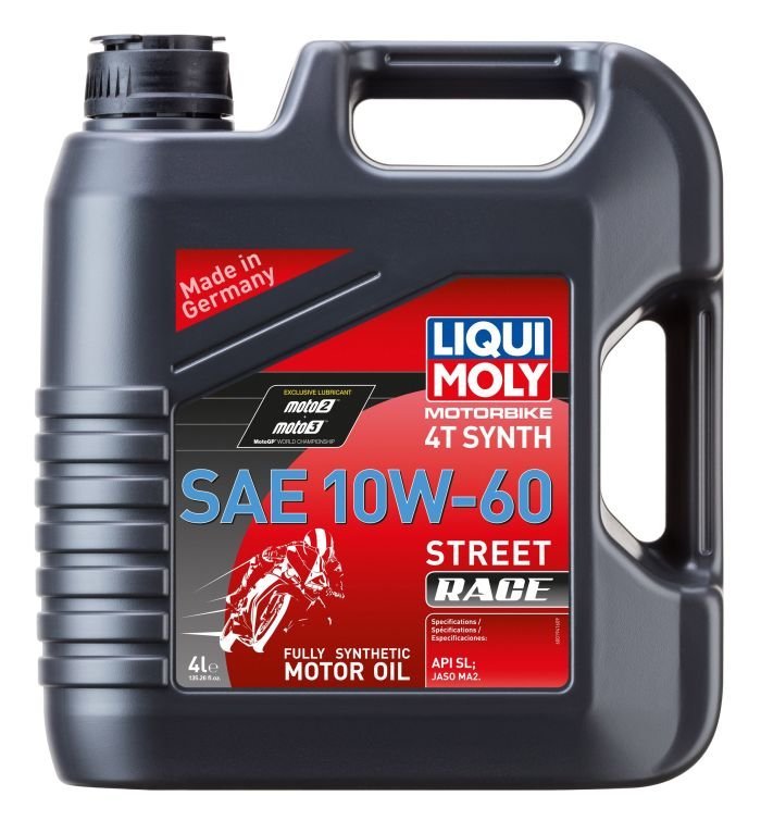 LIQUI MOLY MOTORBIKE 4T Synthetic 10W-60 STREET RACE 4 LITER - 20072