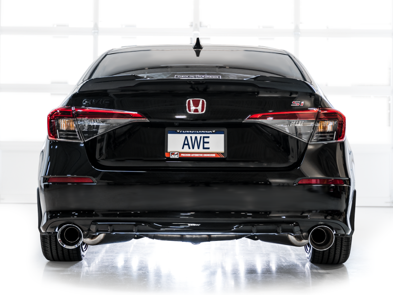 AWE Tuning 22+ Honda Civic Si/Acura Integra Track Edition Cat-Back Exhaust - Dual Chrome Silver Tips