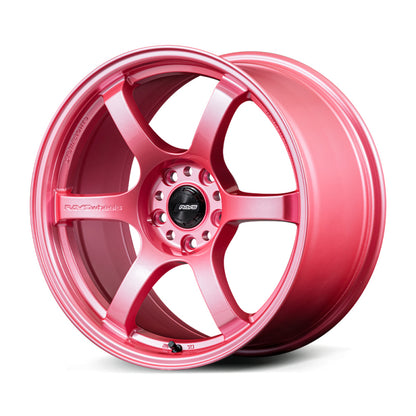 Gram Lights 57CR 18x8.5 +37 5x114.3 Sakura Pink Wheel (w/ Center Cap & No. 21 BK Air Valve)