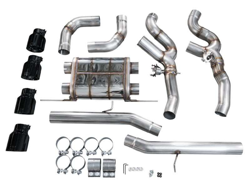 AWE Tuning 20-25 BMW X3 M/M Comp (F97) AWD SwitchPath Axle-Back Exhaust - Diamond Black Tips