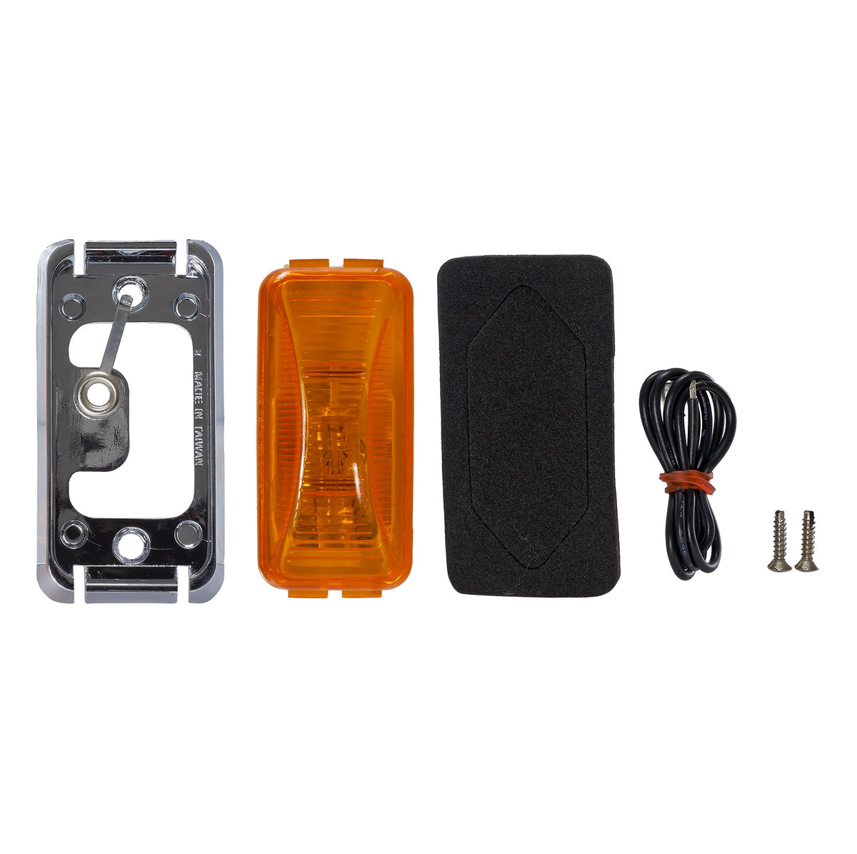 LED-Clearance Light Amber Chrome Bezel