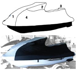 Custom Vented Storage Cover for Yamaha 1999-2000 XL 1200 Ltd./ 2001-2005 XLT 1200/ 2000-2002 XL 800