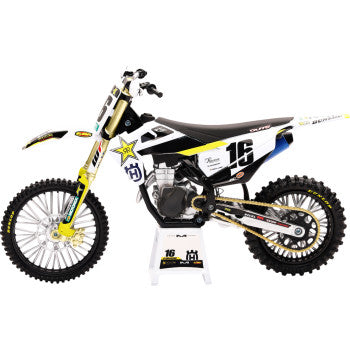 INSTOCK New Ray Toys Husqvarna Rockstar Team FC450 (Zach Osborne #16)/ Scale - 1:12 - 58243