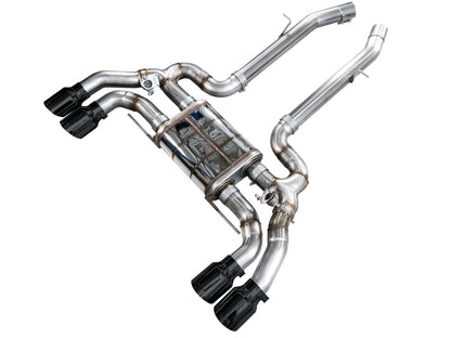 AWE Tuning 20-25 BMW X3 M/M Comp (F97) AWD SwitchPath Axle-Back Exhaust - Diamond Black Tips