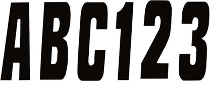 Hardline Boat Lettering Registration Kit 3 in. - 350 Black Solid - BLK350EC