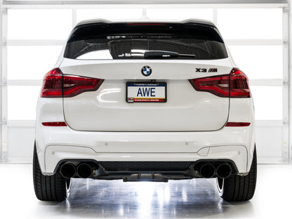 AWE Tuning 20-25 BMW X3 M/M Comp (F97) AWD SwitchPath Axle-Back Exhaust - Diamond Black Tips