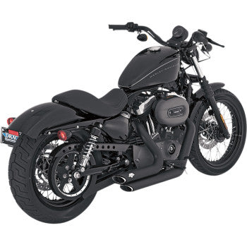 Vance & Hines Exhaust Shortshots Staggered Black 2004-2013 Sportster XL Harley - 47219
