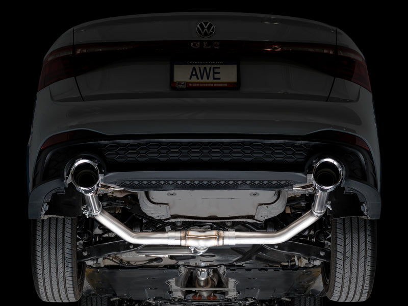 AWE Tuning 22-25 Volkswagen Jetta GLI Track Edition Exhaust - Chrome Silver Tips