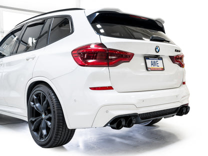 AWE Tuning 20-25 BMW X3 M/M Comp (F97) AWD SwitchPath Axle-Back Exhaust - Diamond Black Tips