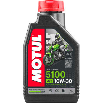 INSTOCK MOTUL 5100 4T SEMI-SYNTHETIC OIL 10W-30 1 Liter 104062 - 82-2099