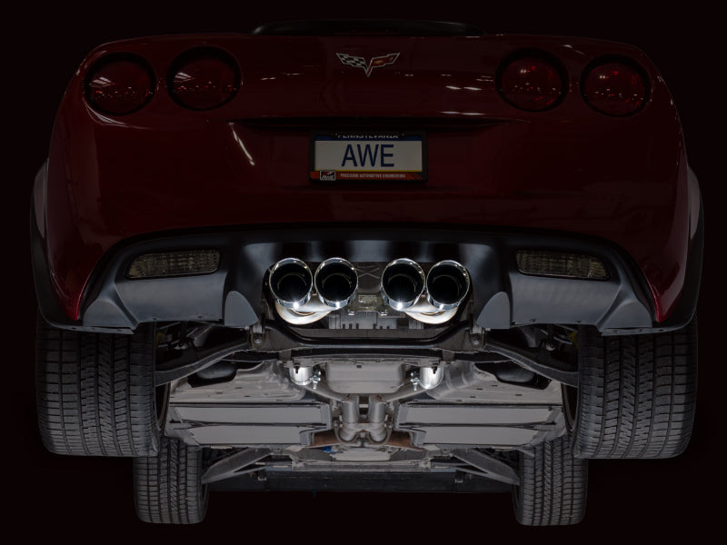 AWE Tuning 05-07 C6 Chevrolet Corvette 6.0L Touring Edition Axle-Back Exhaust w/ Chrome Silver Tips