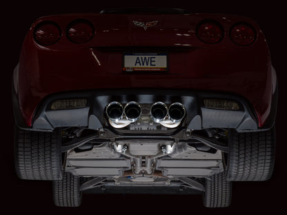 AWE Tuning 05-07 C6 Chevrolet Corvette 6.0L Touring Edition Axle-Back Exhaust w/ Chrome Silver Tips