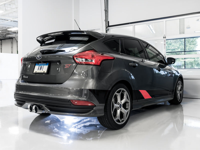 AWE Tuning Ford Focus ST Track Edition Cat-Back Exhaust - Chrome Silver Tips