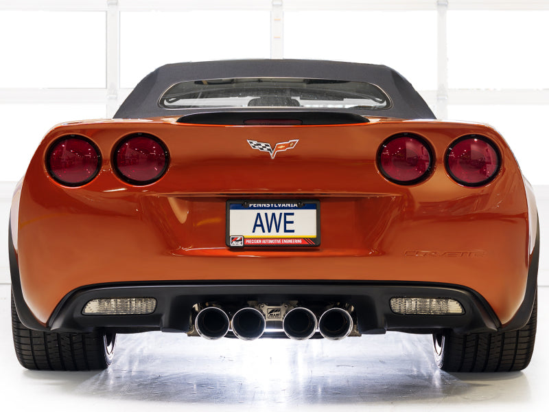 AWE Tuning 05-07 C6 Chevrolet Corvette 6.0L Touring Edition Axle-Back Exhaust w/ Chrome Silver Tips
