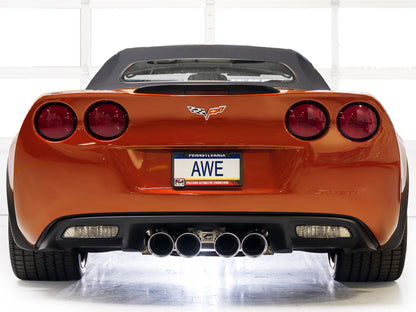 AWE Tuning 05-07 C6 Chevrolet Corvette 6.0L Touring Edition Axle-Back Exhaust w/ Chrome Silver Tips