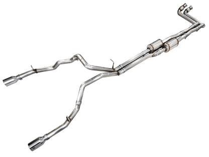 AWE Tuning 25+ RAM 1500 3.0TT 0FG Cat-Back Touring Exhaust - Chrome Silver Tips