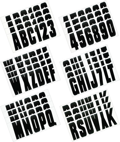 Hardline Boat Lettering Registration Kit 3 in. - 350 Black Solid - BLK350EC