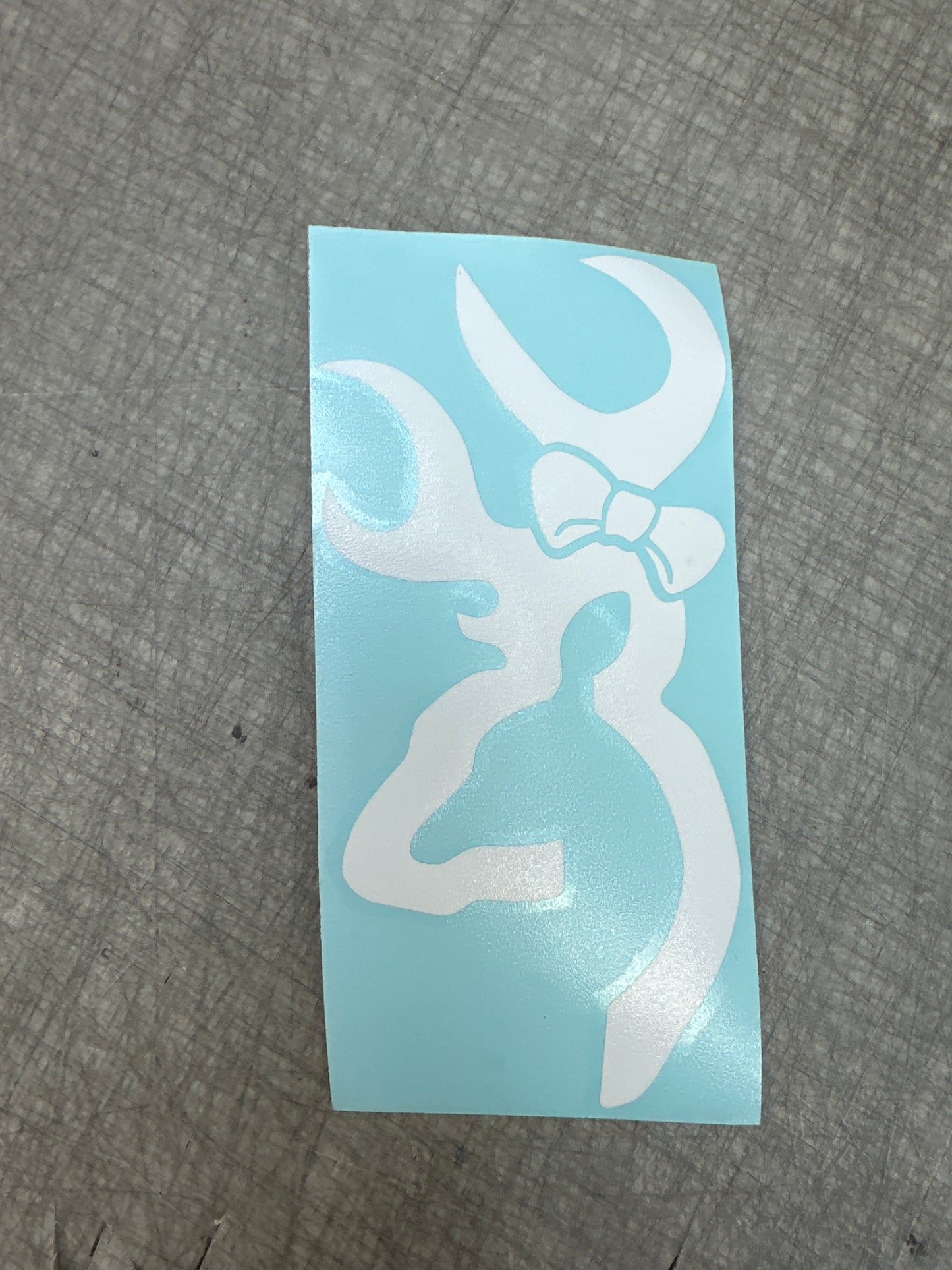 Girl Browning WHITE Buckmark Decal 6" Hunting Truck Car Window Sticker