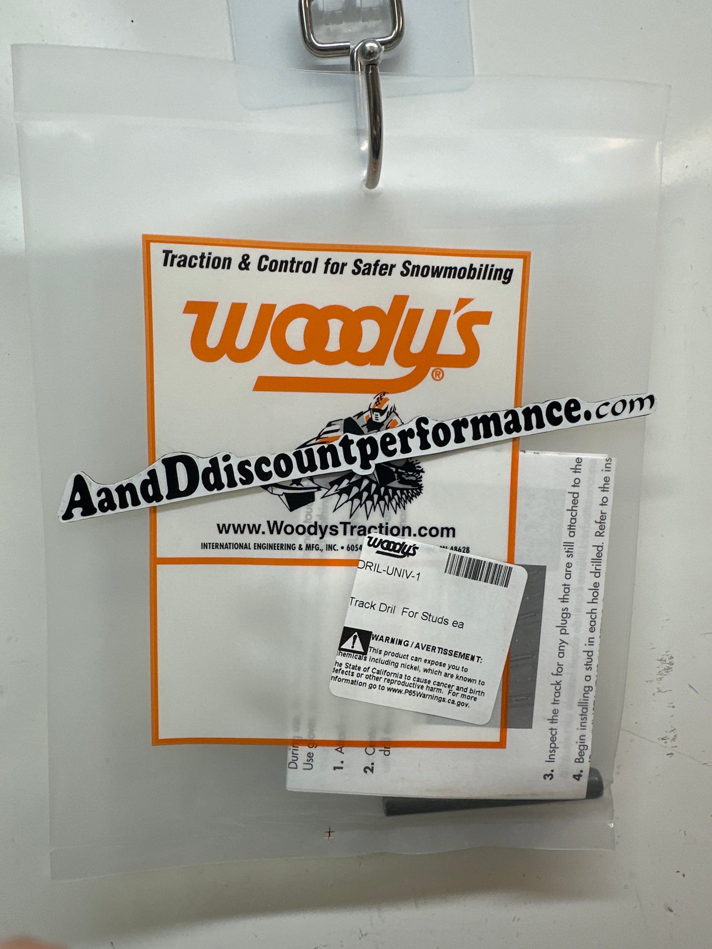 INSTOCK Woody's Universal Snowmobile Track Hole Drill Studding - DRIL-UNIV