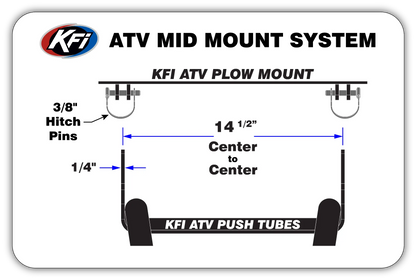 KFI 05-06 Yam Raptor 350/-05 350 Wolverine/00-12 400 Big Bear/17+ AC 300 Alterra ATV Plow Mount - 105205