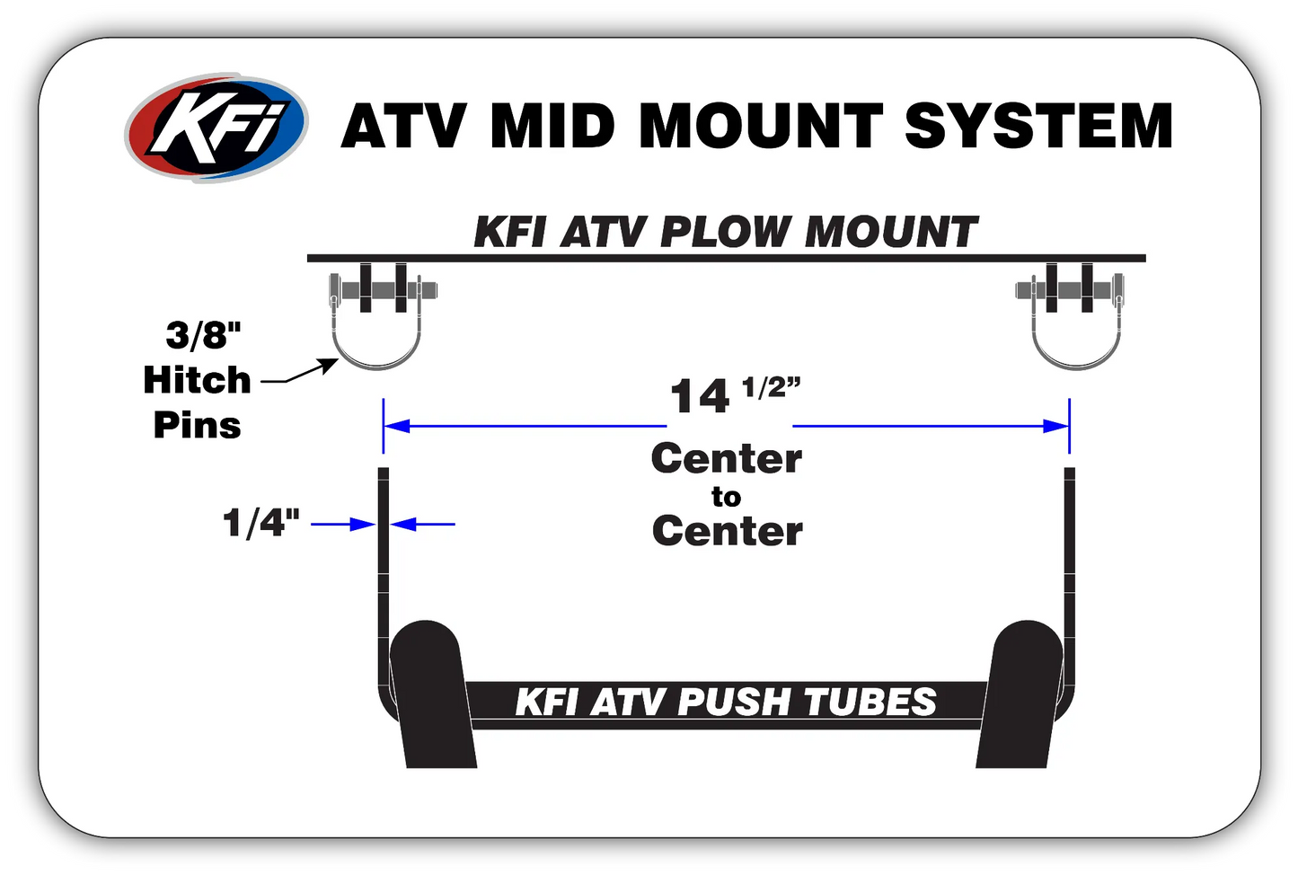 KFI 23+ Can-Am Outlander PRO/MAX/ 500-1000 Snowplow Mount - 106625
