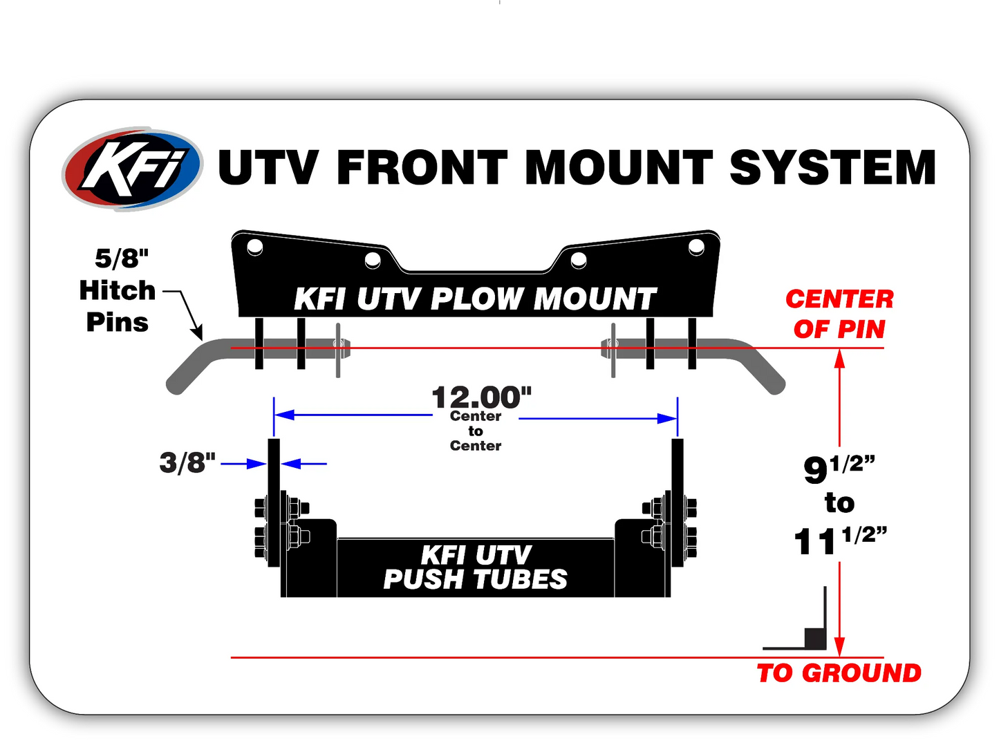 KFI UTV Snowplow Mount CFMOTO U FORCE 1000/1000 XL - 106050
