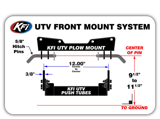 KFI 03-13 Yamaha Rhino 450/660/700 4X4 UTV Snowplow Mount - 105265