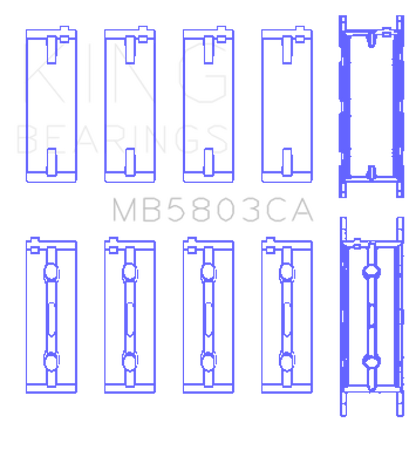 King Engine Bearings BMW S65B40A Crankshaft Main Bearing Set (Set of 5)