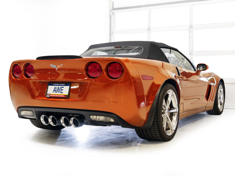 AWE Tuning 05-07 C6 Chevrolet Corvette 6.0L Touring Edition Axle-Back Exhaust w/ Chrome Silver Tips