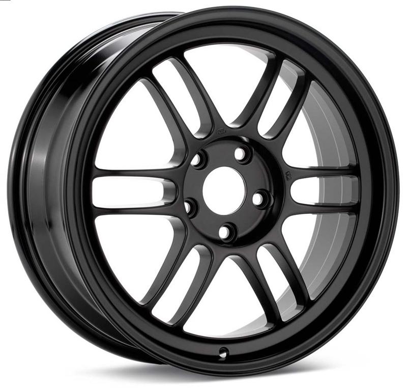 Enkei RPF1 16x7 4x100 43mm Offset 73mm Bore Black Wheel  Miata 4-Lug / 02-06 Mini /  Honda & Acura 4
