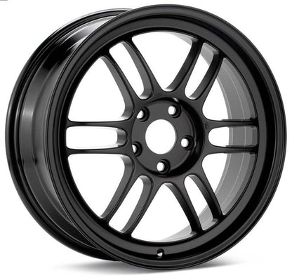 Enkei RPF1 16x7 4x100 43mm Offset 73mm Bore Black Wheel  Miata 4-Lug / 02-06 Mini /  Honda & Acura 4