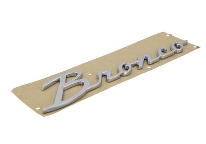 Ford Racing 21-23 Bronco Script Fender Badge - Silver