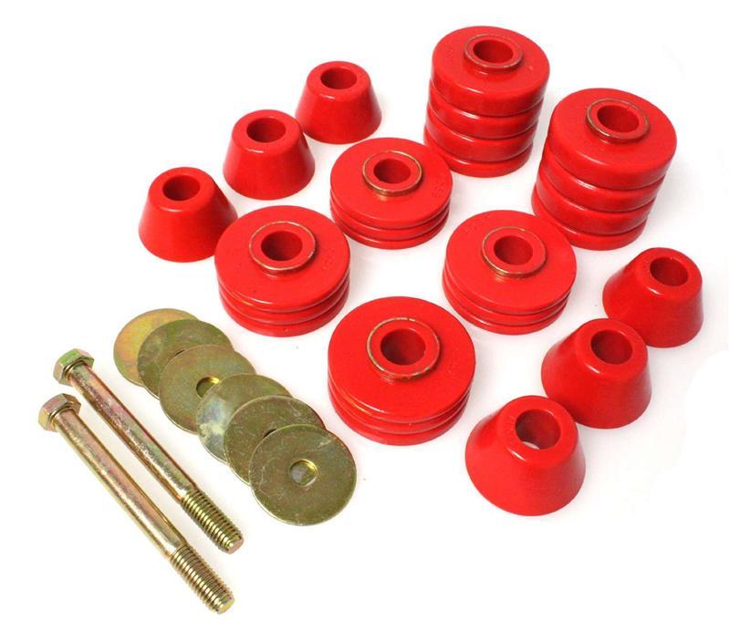 Energy Suspension 05-07 Ford F250/F350 2/4WD Red Body Mount Set