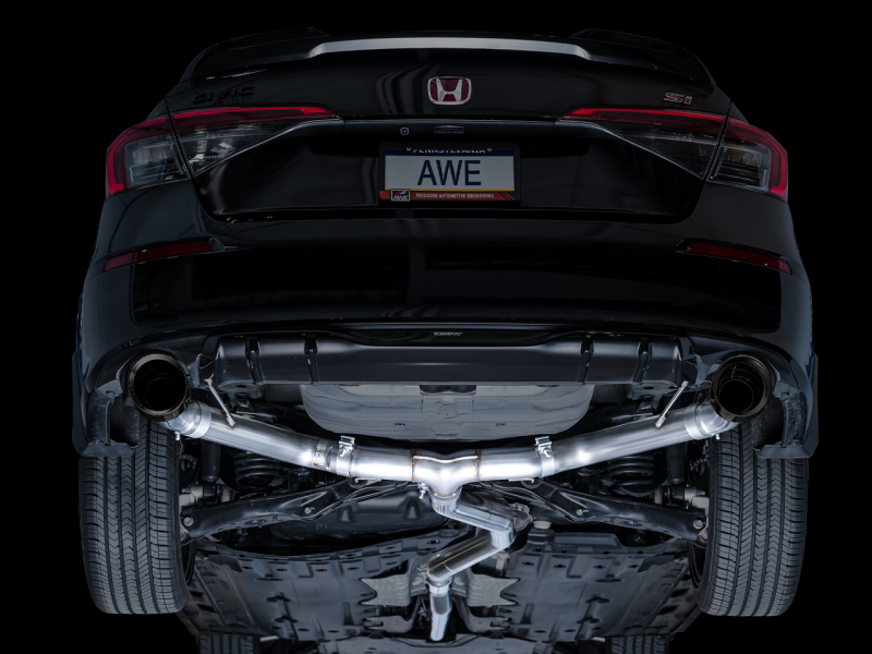 AWE Tuning 22+ Honda Civic Si/Acura Integra Track Edition Cat-Back Exhaust - Dual Diamond Black Tips