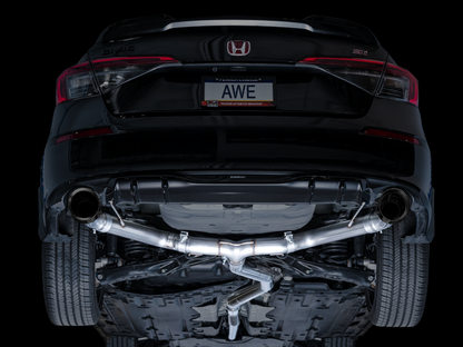 AWE Tuning 22+ Honda Civic Si/Acura Integra Track Edition Cat-Back Exhaust - Dual Diamond Black Tips