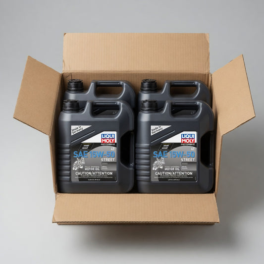 INSTOCK LIQUI MOLY case of 4 MOTORBIKE 4T Full synthetic OIL 15W-50 STREET 4 LITER - 20060