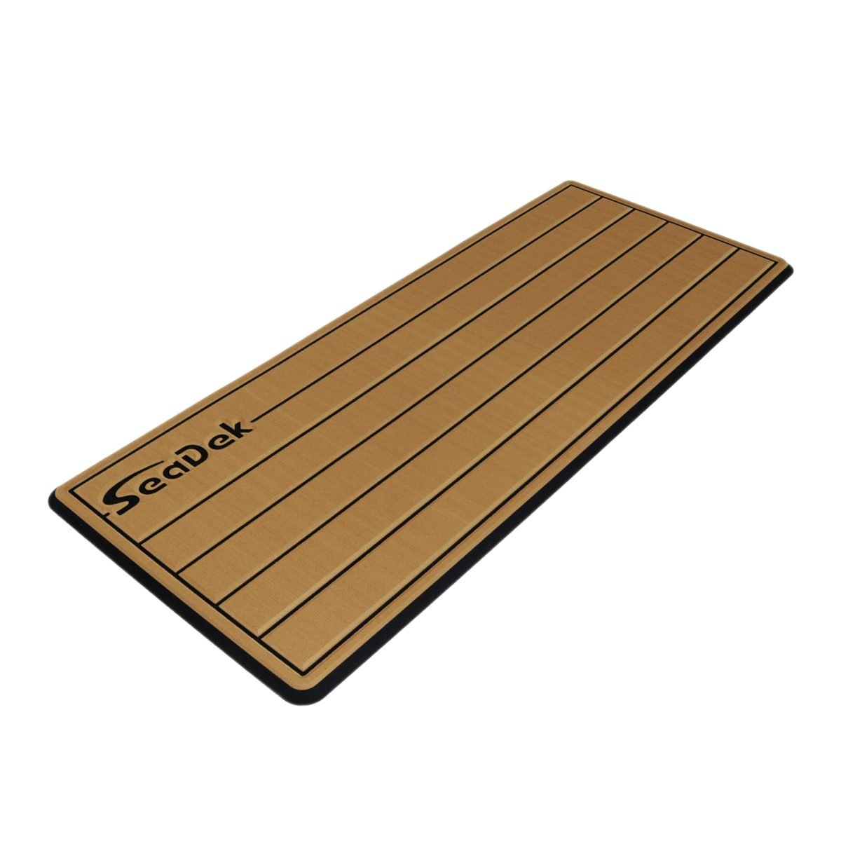 Seadek Dual Density Teak Helm Pad - Mocha / Black, Small 14 x 36 - 53602-80327