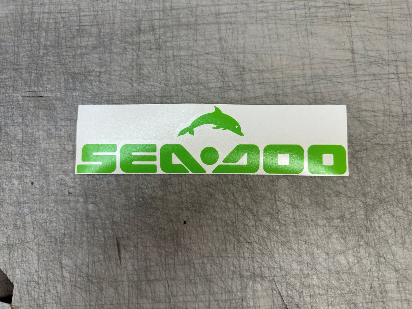 LIME GREEN 8" Sea-Doo Vinyl Decal Sticker Locker TOOLBOX Auto BOAT Trailer jet ski